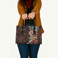 Kanoa Hawai'i Hibiscus Leather Bag Polynesian Tribal Tattoo Pattern Floral Elements LT9 - Polynesian Pride