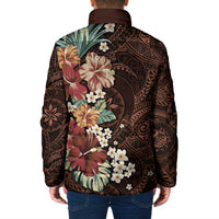 Kanoa Hawai'i Hibiscus Padded Jacket Polynesian Tribal Tattoo Pattern Floral Elements LT9 - Polynesian Pride
