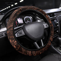 Kanoa Hawai'i Hibiscus Steering Wheel Cover Polynesian Tribal Tattoo Pattern Floral Elements