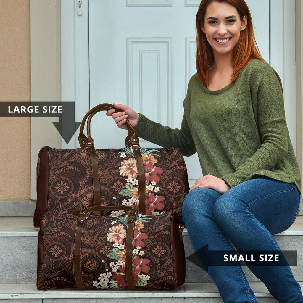 Kanoa Hawai'i Hibiscus Travel Bag Polynesian Tribal Tattoo Pattern Floral Elements