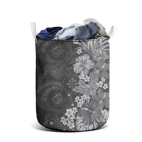 Pauli Hawai'i Hibiscus Laundry Basket Polynesian Tribal Tattoo Pattern Floral Elements LT9 - Polynesian Pride