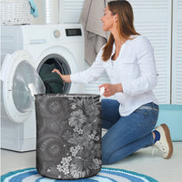 Pauli Hawai'i Hibiscus Laundry Basket Polynesian Tribal Tattoo Pattern Floral Elements LT9 - Polynesian Pride
