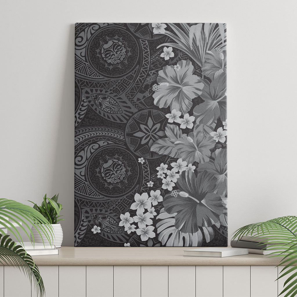Pauli Hawai'i Hibiscus Canvas Wall Art Polynesian Tribal Tattoo Pattern Floral Elements