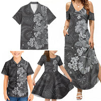 Pauli Hawai'i Hibiscus Family Matching Summer Maxi Dress and Hawaiian Shirt Polynesian Tribal Tattoo Pattern Floral Elements LT9 - Polynesian Pride