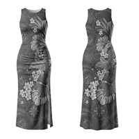 Pauli Hawai'i Hibiscus Family Matching Tank Maxi Dress and Hawaiian Shirt Polynesian Tribal Tattoo Pattern Floral Elements