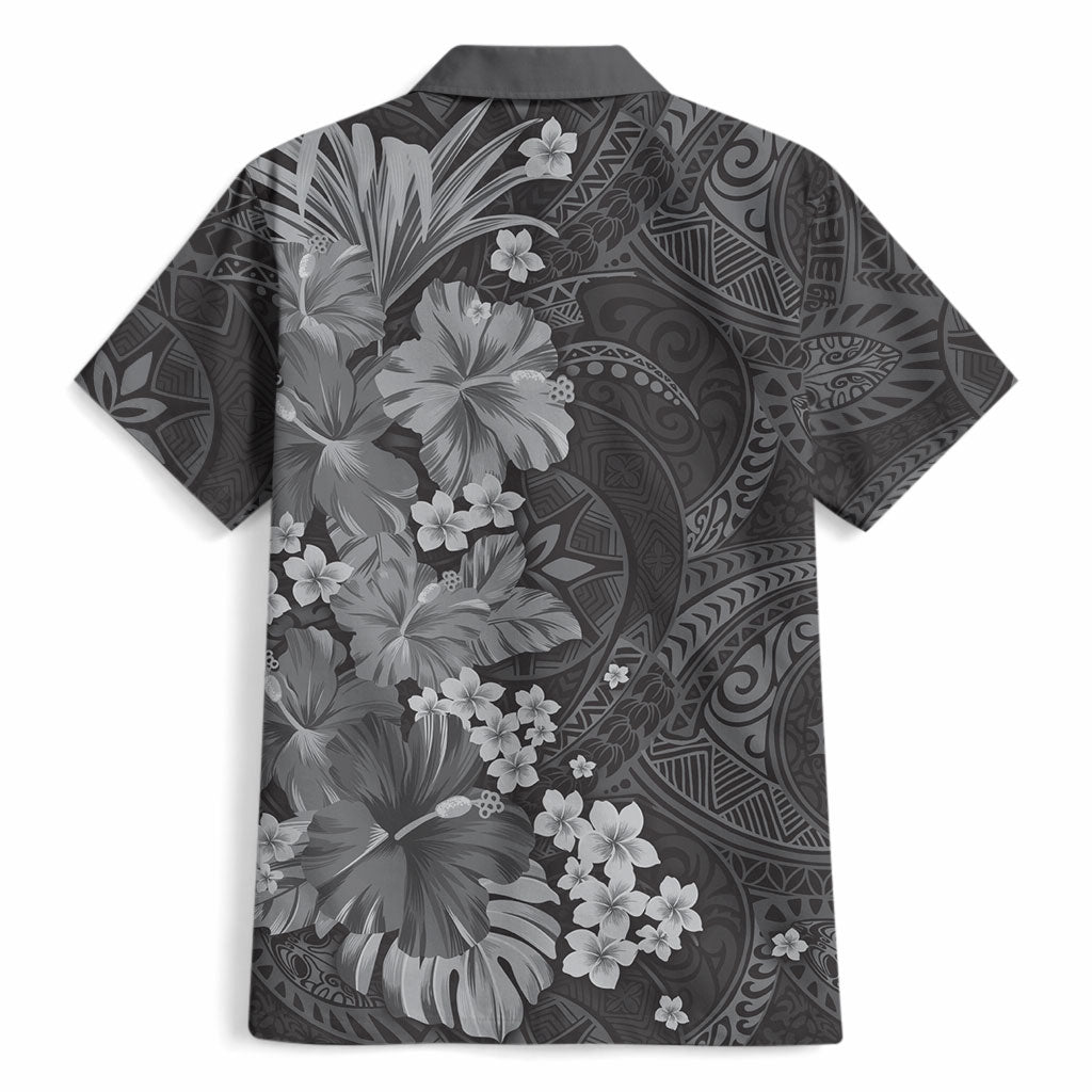 Pauli Hawai'i Hibiscus Hawaiian Shirt Polynesian Tribal Tattoo Pattern Floral Elements