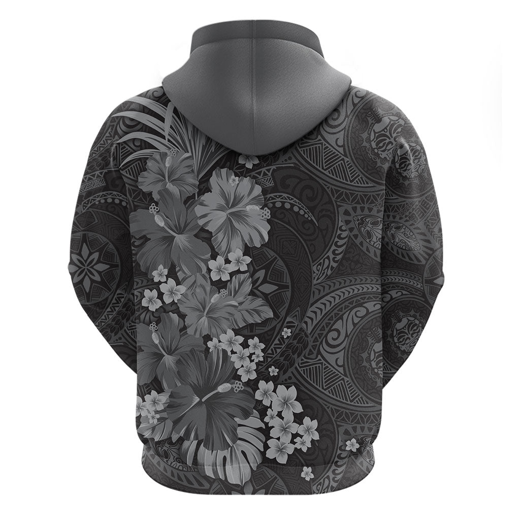 Pauli Hawai'i Hibiscus Hoodie Polynesian Tribal Tattoo Pattern Floral Elements