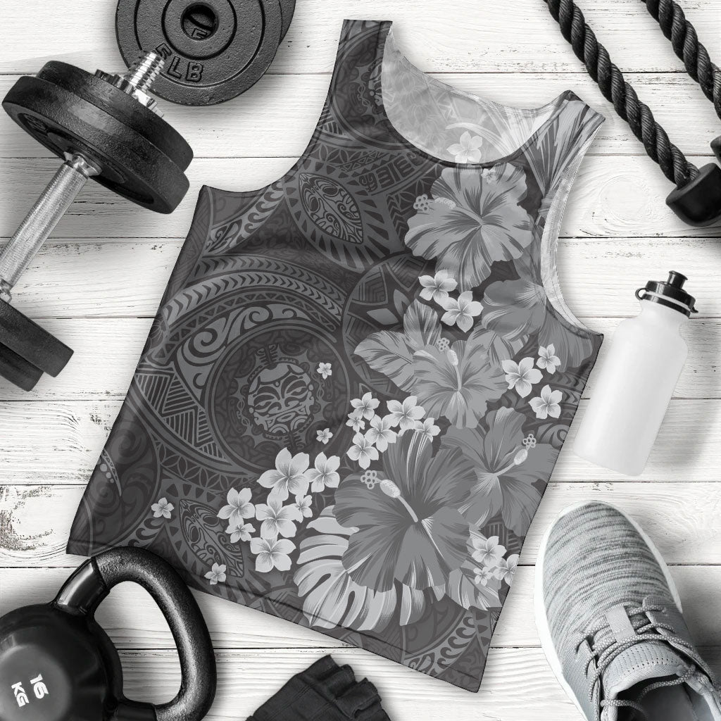 Pauli Hawai'i Hibiscus Men Tank Top Polynesian Tribal Tattoo Pattern Floral Elements