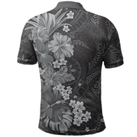 Pauli Hawai'i Hibiscus Polo Shirt Polynesian Tribal Tattoo Pattern Floral Elements