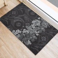 Pauli Hawai'i Hibiscus Rubber Doormat Polynesian Tribal Tattoo Pattern Floral Elements