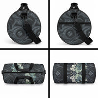 Pauliuli Hawai'i Hibiscus Duffle Bag Polynesian Tribal Tattoo Pattern Floral Elements LT9 - Polynesian Pride