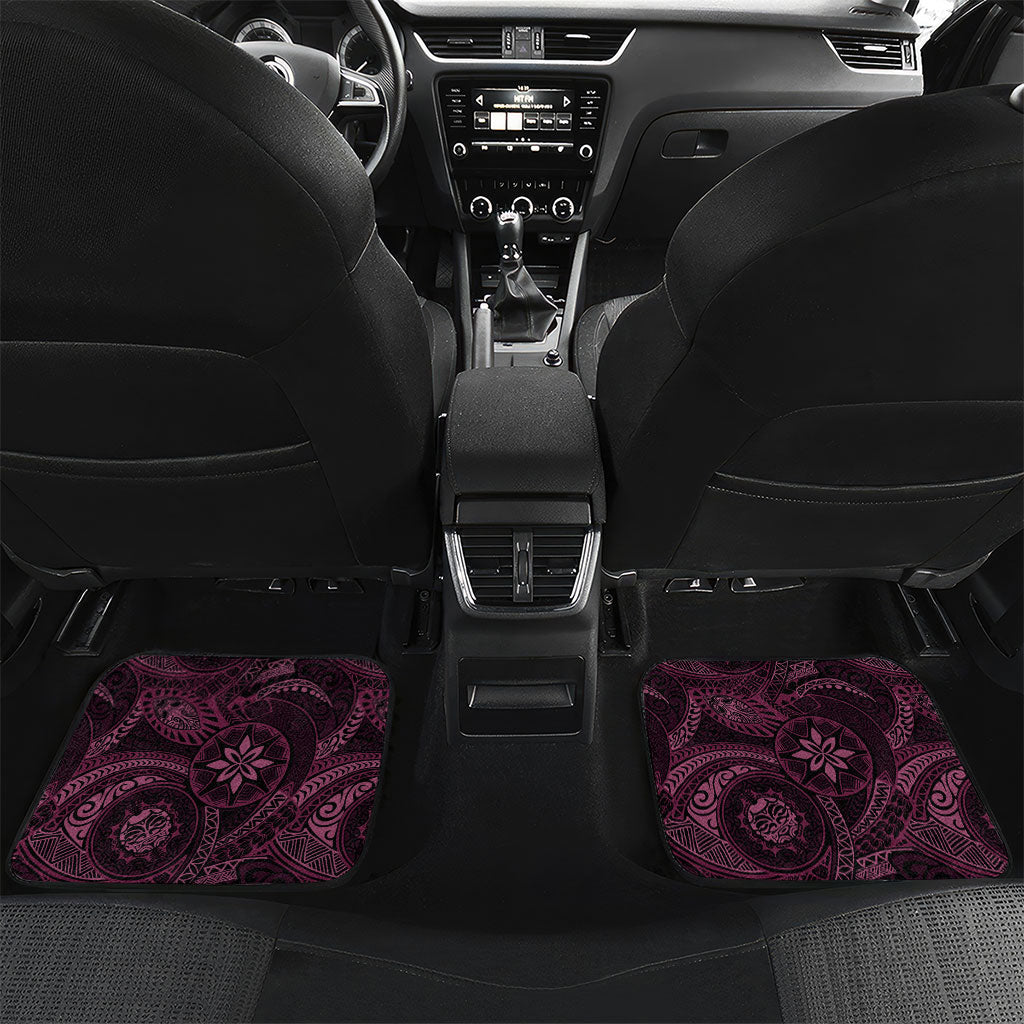 Poni Mama Hawai'i Hibiscus Car Mats Polynesian Tribal Tattoo Pattern Floral Elements