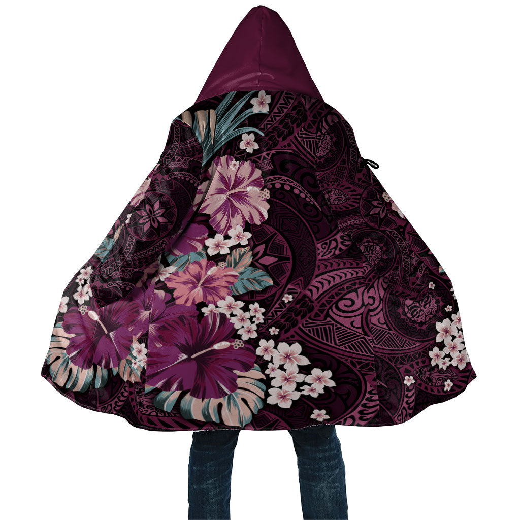 Poni Mama Hawai'i Hibiscus Cloak Polynesian Tribal Tattoo Pattern Floral Elements LT9 Unisex Pink - Polynesian Pride
