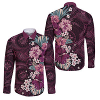 Poni Mama Hawai'i Hibiscus Family Matching Tank Maxi Dress and Hawaiian Shirt Polynesian Tribal Tattoo Pattern Floral Elements