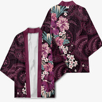 Poni Mama Hawai'i Hibiscus Kimono Polynesian Tribal Tattoo Pattern Floral Elements LT9 - Polynesian Pride