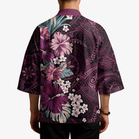 Poni Mama Hawai'i Hibiscus Kimono Polynesian Tribal Tattoo Pattern Floral Elements LT9 - Polynesian Pride