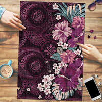 Poni Mama Hawai'i Hibiscus Puzzle Polynesian Tribal Tattoo Pattern Floral Elements LT9 Pink - Polynesian Pride