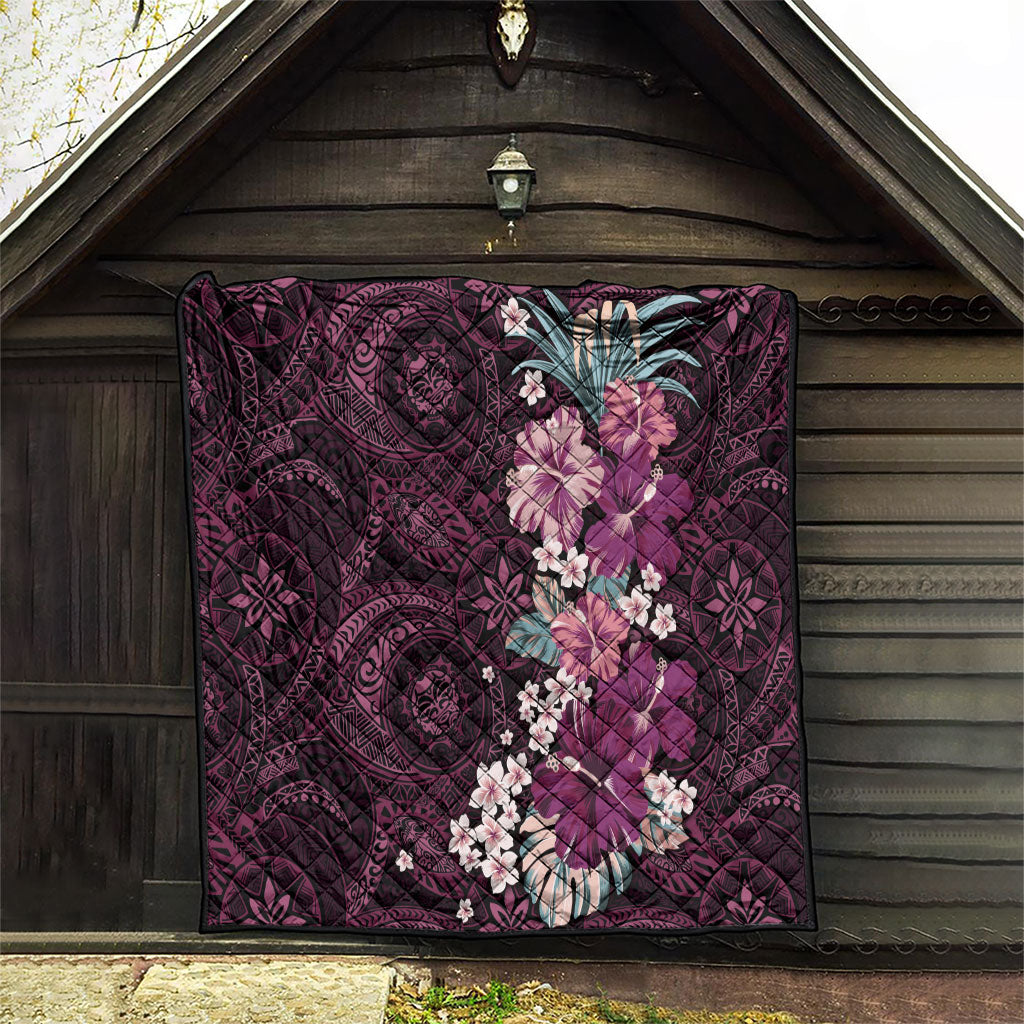 Poni Mama Hawai'i Hibiscus Quilt Polynesian Tribal Tattoo Pattern Floral Elements