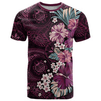 Poni Mama Hawai'i Hibiscus T Shirt Polynesian Tribal Tattoo Pattern Floral Elements