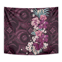 Poni Mama Hawai'i Hibiscus Tapestry Polynesian Tribal Tattoo Pattern Floral Elements LT9 - Polynesian Pride
