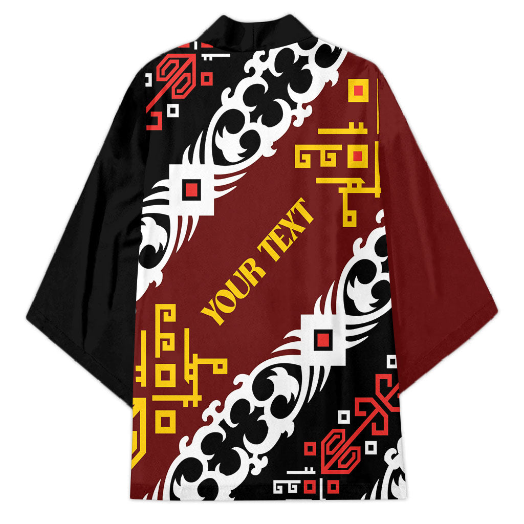 Personalised Papua New Guinea Bird Drum Kimono Papuan Batik Motif