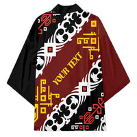 Personalised Papua New Guinea Bird Drum Kimono Papuan Batik Motif