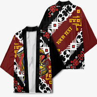 Personalised Papua New Guinea Bird Drum Kimono Papuan Batik Motif