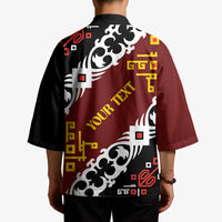 Personalised Papua New Guinea Bird Drum Kimono Papuan Batik Motif