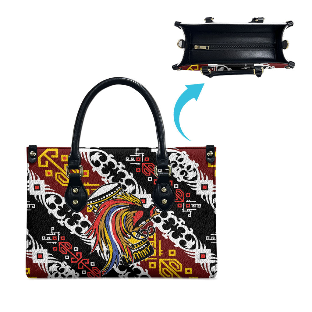 Papua New Guinea Bird Drum Leather Bag Papuan Batik Motif