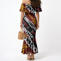 Personalised Papua New Guinea Bird Drum Mermaid Dress Papuan Batik Motif LT9 - Polynesian Pride