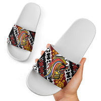 Papua New Guinea Bird Drum Slide Sandals Papuan Batik Motif LT9 - Polynesian Pride