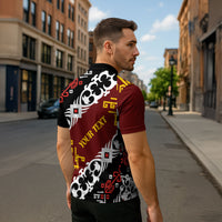 Personalised Papua New Guinea Bird Drum Zipper Polo Shirt Papuan Batik Motif