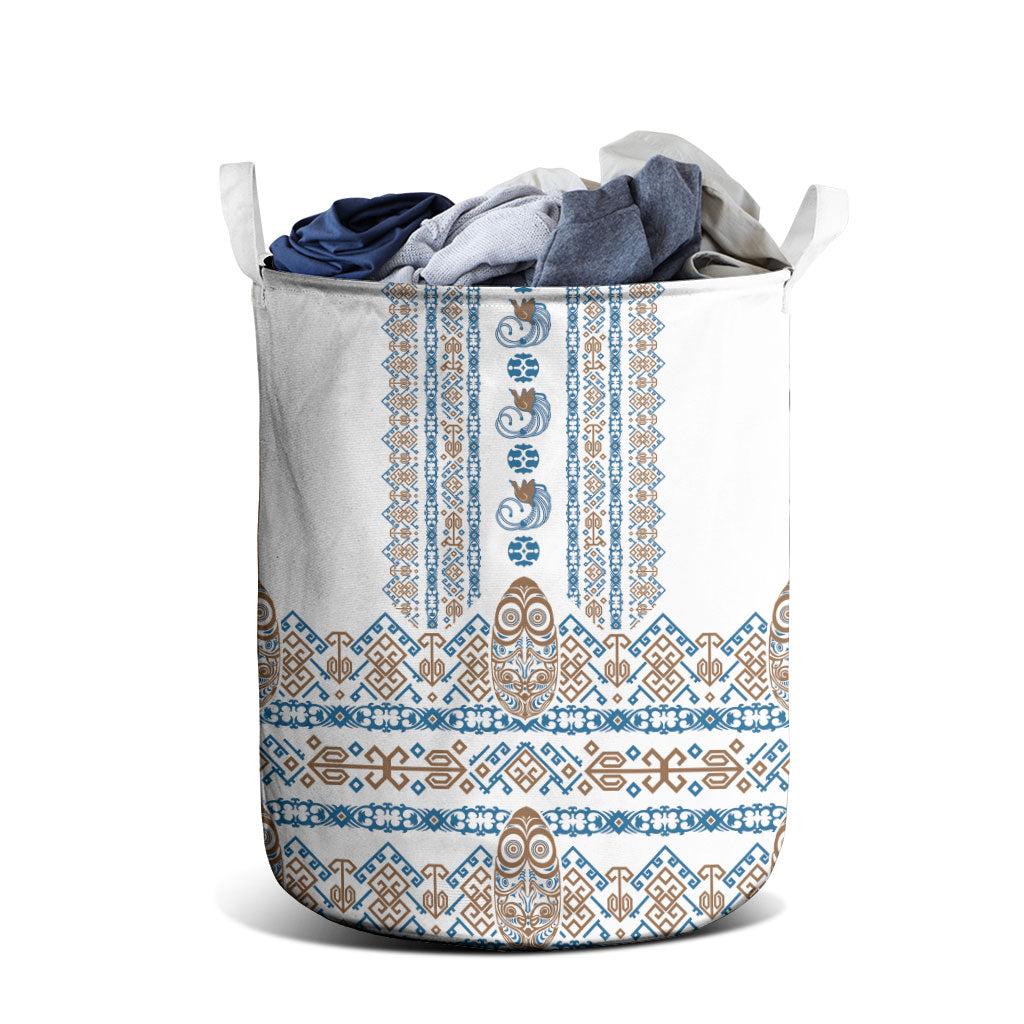 Papua New Guinea Bird Ethnic Laundry Basket Papuan Batik Inspired Pattern