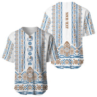 Personalised Papua New Guinea Bird Ethnic Baseball Jersey Papuan Batik Inspired Pattern