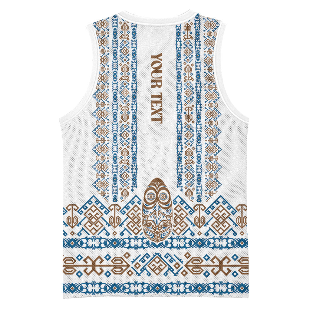 Personalised Papua New Guinea Bird Ethnic Basketball Jersey Papuan Batik Inspired Pattern