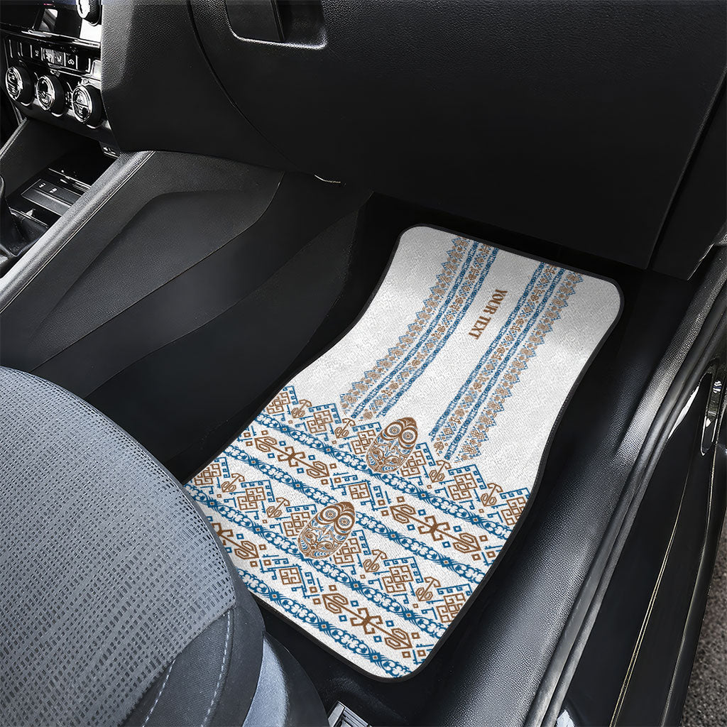 Personalised Papua New Guinea Bird Ethnic Car Mats Papuan Batik Inspired Pattern