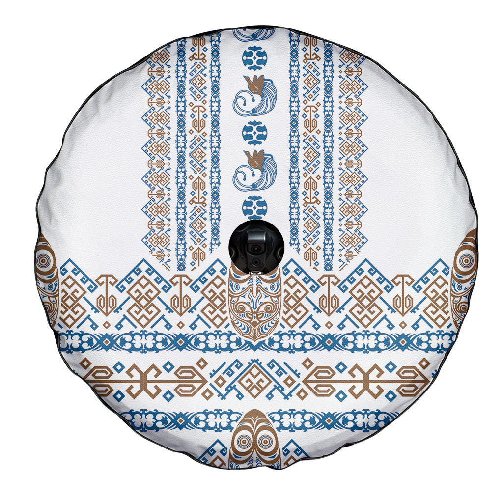 Papua New Guinea Bird Ethnic Spare Tire Cover Papuan Batik Inspired Pattern