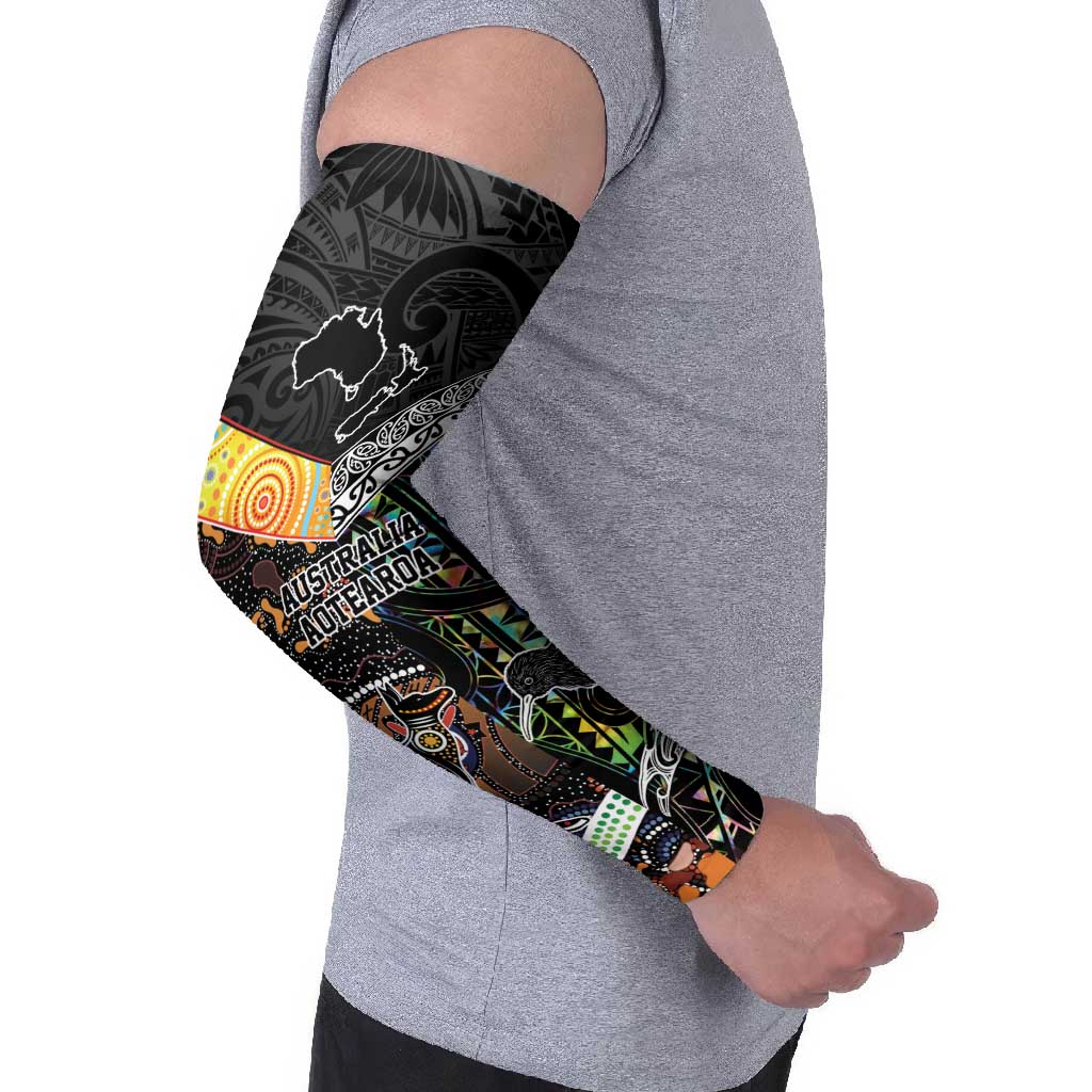 Australia New Zealand Personalised Arm Sleeves Maori Aboriginal Art Style - Polynesian Pride