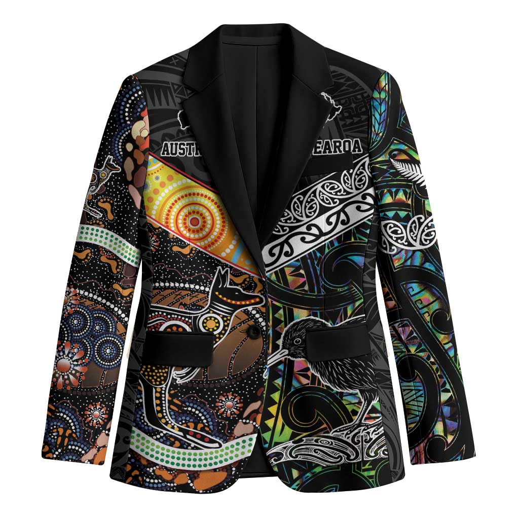 Australia New Zealand Personalised Blazer Maori Aboriginal Art Style - Polynesian Pride