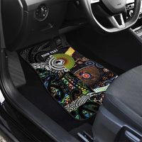 Personalised New Zealand and Australia Car Mats Maori Mix Aboriginal Art Style LT9 - Polynesian Pride