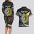 New Zealand and Australia Couples Matching Long Sleeve Bodycon Dress and Hawaiian Shirt Maori Mix Aboriginal Art Style