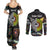 New Zealand and Australia Couples Matching Summer Maxi Dress and Long Sleeve Button Shirt Maori Mix Aboriginal Art Style