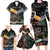 New Zealand and Australia Family Matching Long Sleeve Bodycon Dress and Hawaiian Shirt Maori Mix Aboriginal Art Style