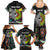 New Zealand and Australia Family Matching Summer Maxi Dress and Hawaiian Shirt Maori Mix Aboriginal Art Style