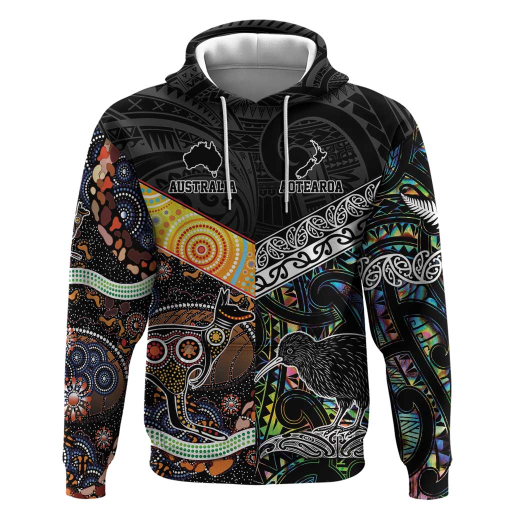 New Zealand and Australia Hoodie Maori Mix Aboriginal Art Style