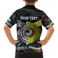 New Zealand and Australia Kid Hawaiian Shirt Maori Mix Aboriginal Art Style