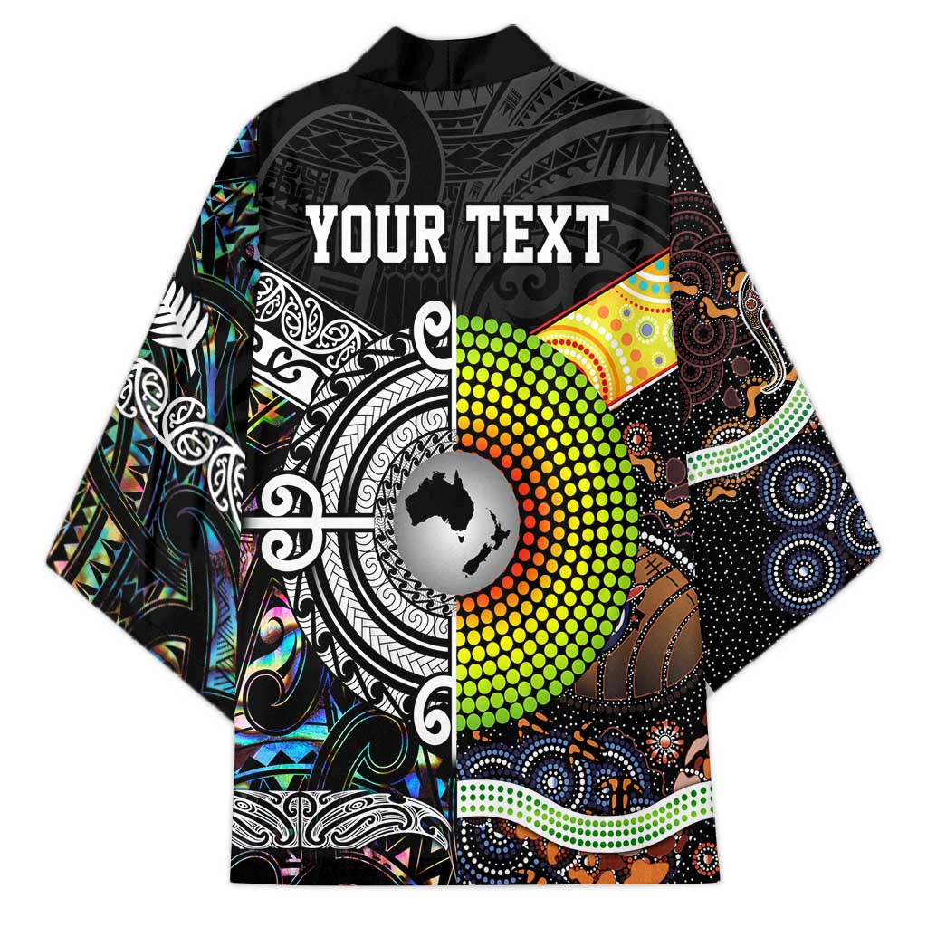 Australia New Zealand Personalised Kimono Maori Aboriginal Art Style - Polynesian Pride