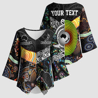 Australia New Zealand Personalised Kimono Sleeve Blouse Maori Aboriginal Art Style - Polynesian Pride