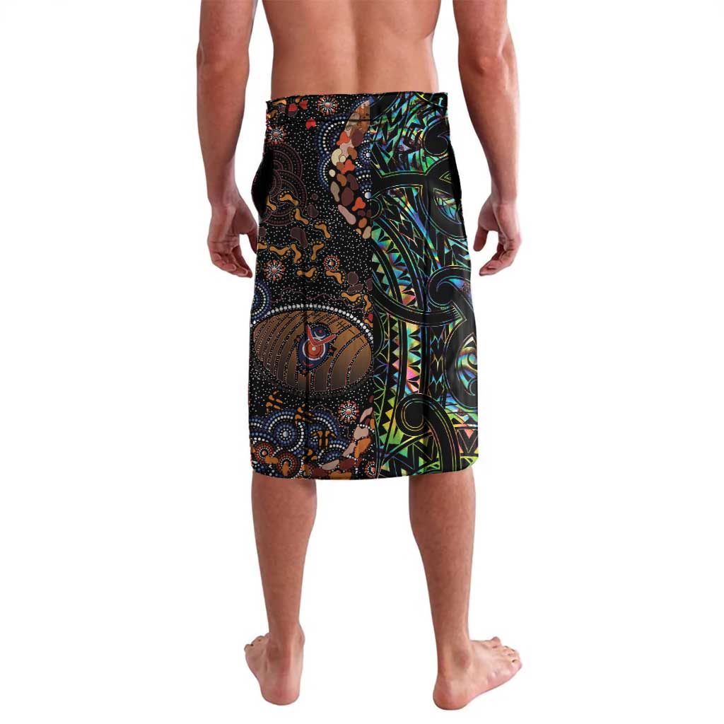 Personalised New Zealand and Australia Lavalava Maori Mix Aboriginal Art Style LT9 - Polynesian Pride