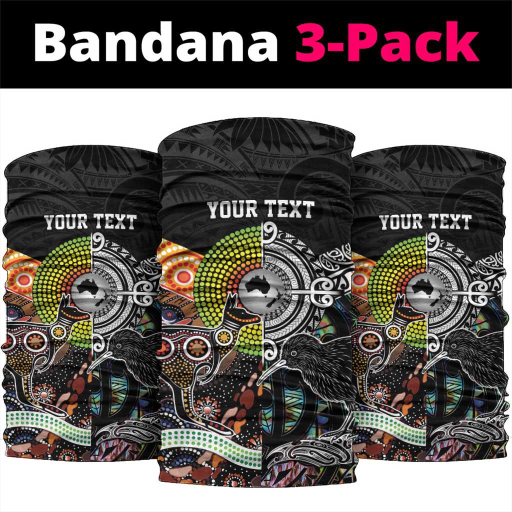 Australia New Zealand Neck Gaiter Maori Aboriginal Art Style LT9